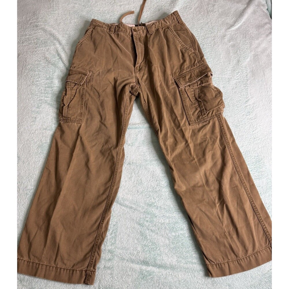 American Eagle Outfitters Pants Mens 32x30 Tan Cargo Drawstring Y2K Vintage